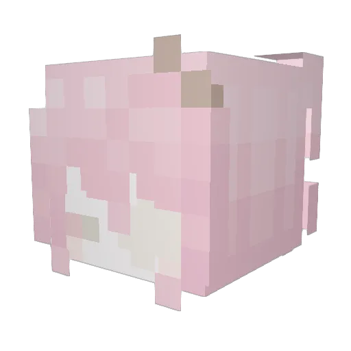 1aika Minecraft avatar head, 3D render