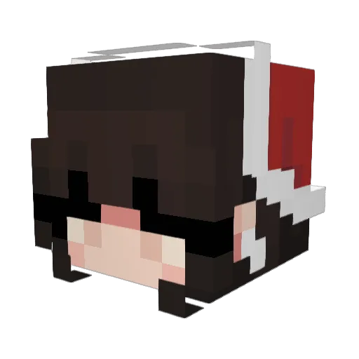 1akamaru Minecraft avatar head, 3D render