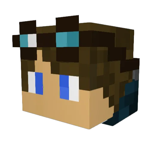 1alex98 Minecraft avatar head, 3D render