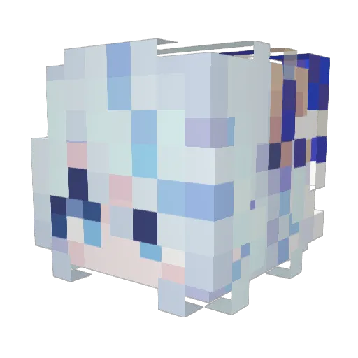 1amA3k Minecraft avatar head, 3D render