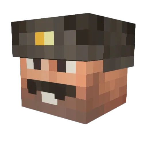 1arbys Minecraft avatar head, 3D render