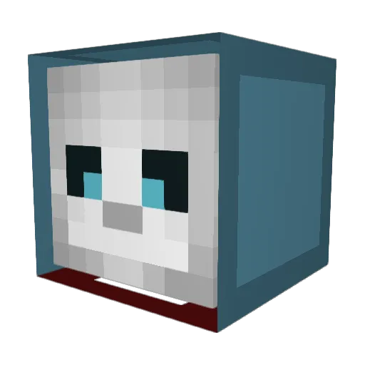 1auto1 Minecraft avatar head, 3D render