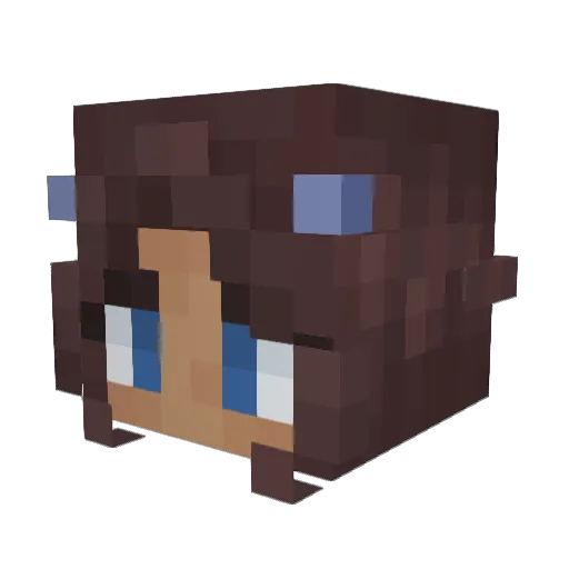 1avoS Minecraft avatar head, 3D render