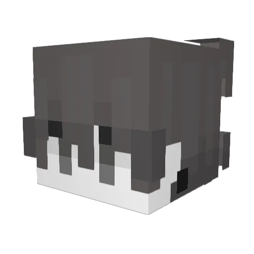 1aween Minecraft avatar head, 3D render