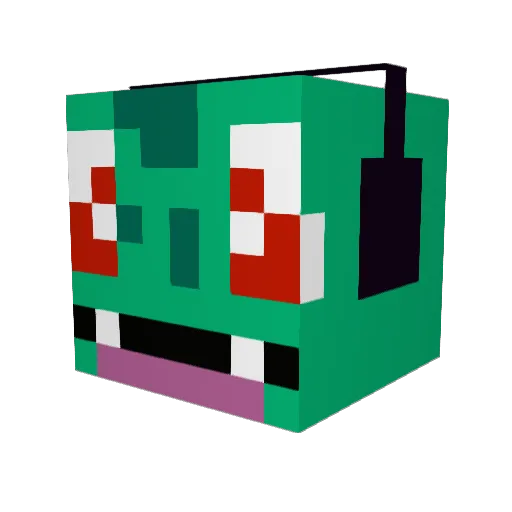 1awesomeknight Minecraft avatar head, 3D render