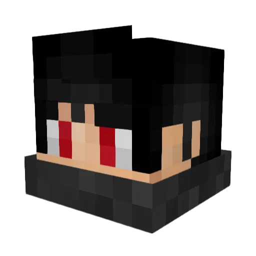 1aytamam Minecraft avatar head, 3D render