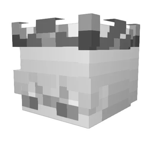 1ba_ Minecraft avatar head, 3D render