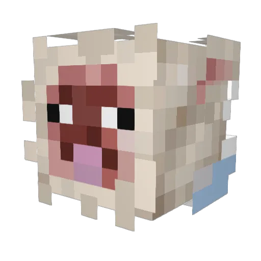 1badbanana Minecraft avatar head, 3D render