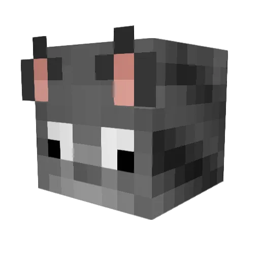 1bica Minecraft avatar head, 3D render