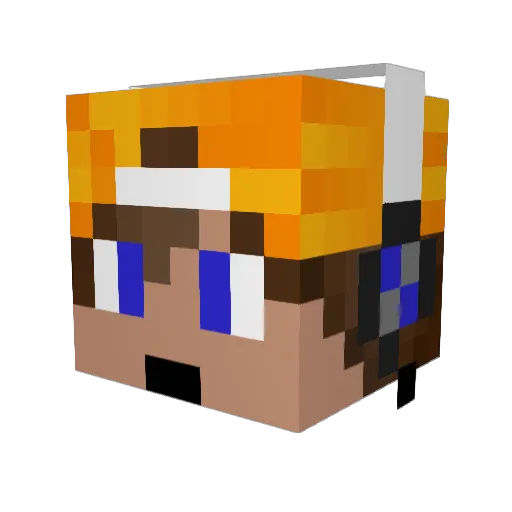 1bigshotter Minecraft avatar head, 3D render