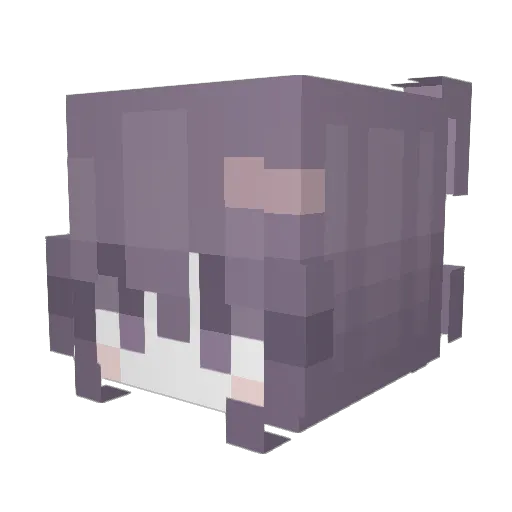1bloodbending Minecraft avatar head, 3D render