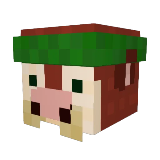 1boar Minecraft avatar head, 3D render