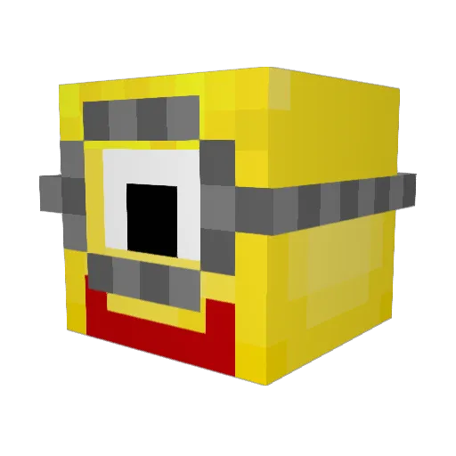 1bobminion1st Minecraft avatar head, 3D render