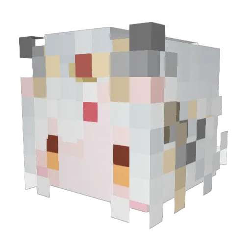 1byy123 Minecraft avatar head, 3D render