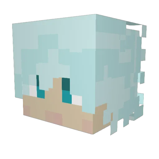 1cad Minecraft avatar head, 3D render