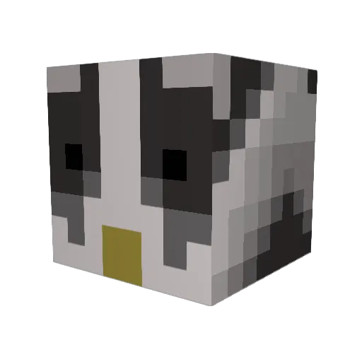 1carson_12 Minecraft avatar head, 3D render