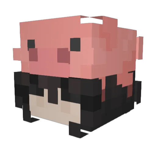 1ce_Tea Minecraft avatar head, 3D render