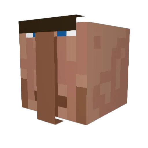 1cei Minecraft avatar head, 3D render