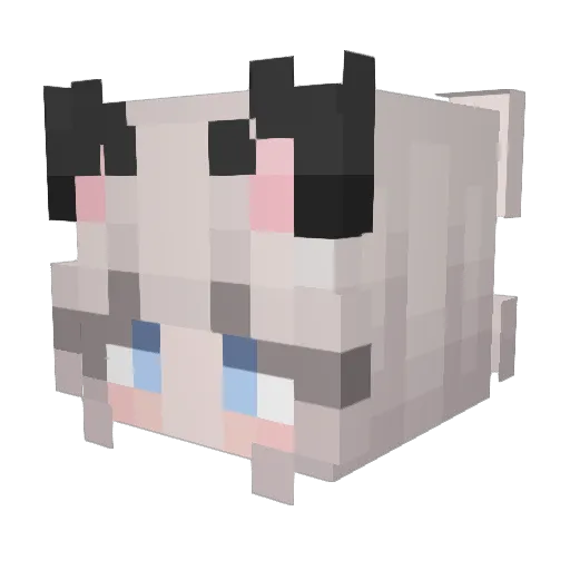 1chiisho Minecraft avatar head, 3D render