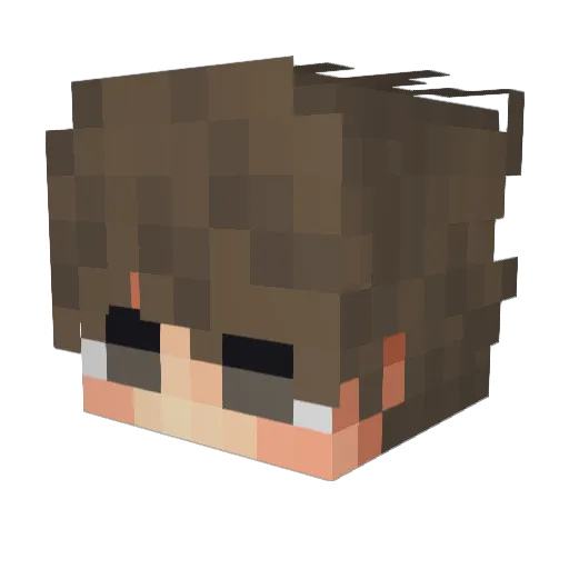 1cks Minecraft avatar head, 3D render