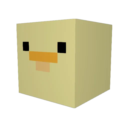 1cohen Minecraft avatar head, 3D render