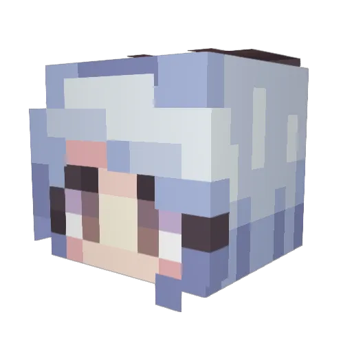 1crot Minecraft avatar head, 3D render