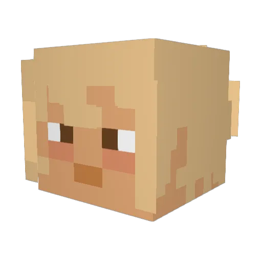 1cxanxe0x Minecraft avatar head, 3D render