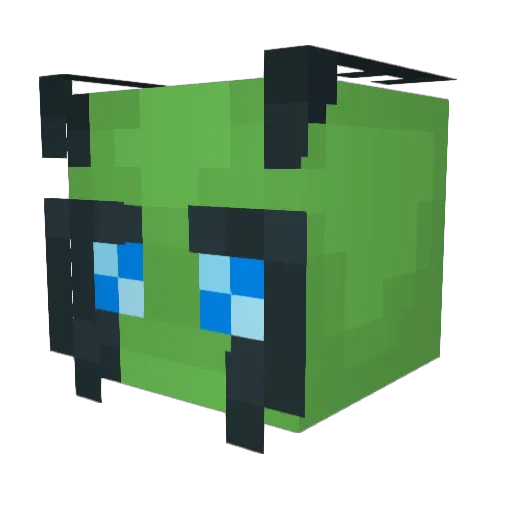 1cyLuckyy Minecraft avatar head, 3D render