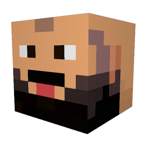 1cyMac Minecraft avatar head, 3D render
