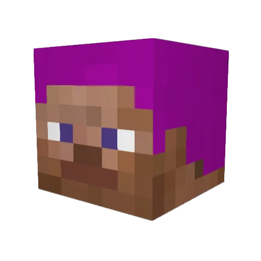 1d0L Minecraft avatar head, 3D render