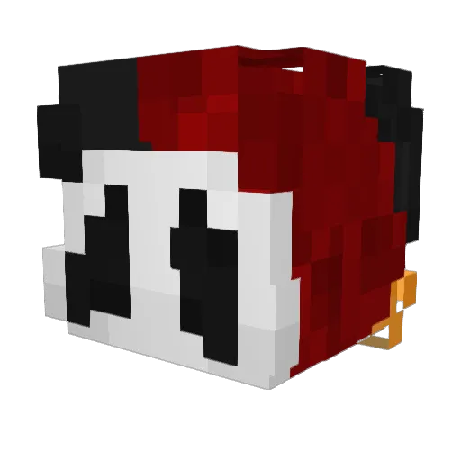 1de0r Minecraft avatar head, 3D render