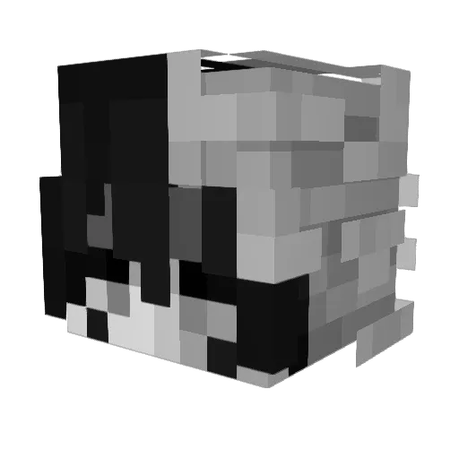1deadd Minecraft avatar head, 3D render