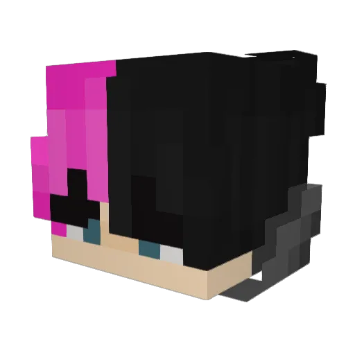 1deg Minecraft avatar head, 3D render