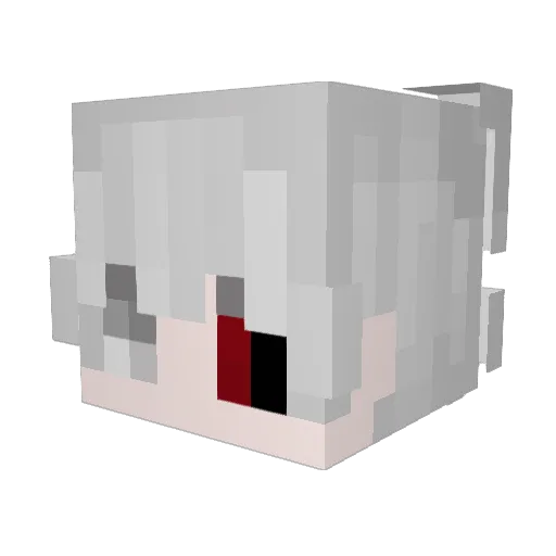 1dff Minecraft avatar head, 3D render