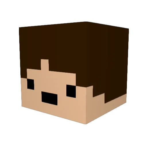 1duds2 Minecraft avatar head, 3D render