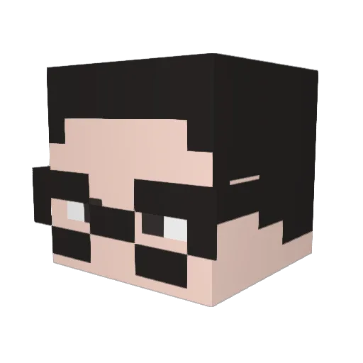 1eegunhee Minecraft avatar head, 3D render