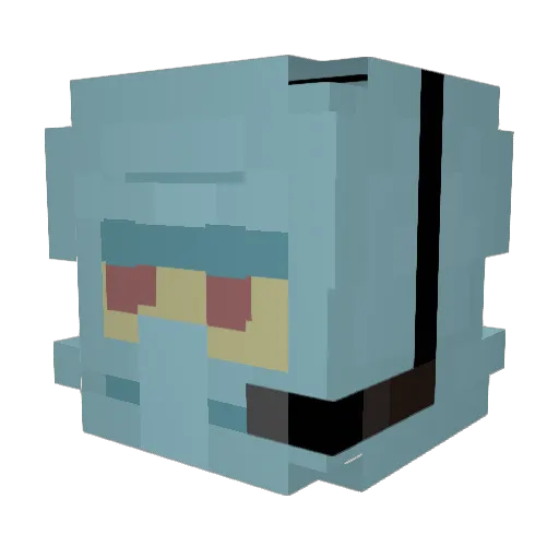 1eightseven Minecraft avatar head, 3D render