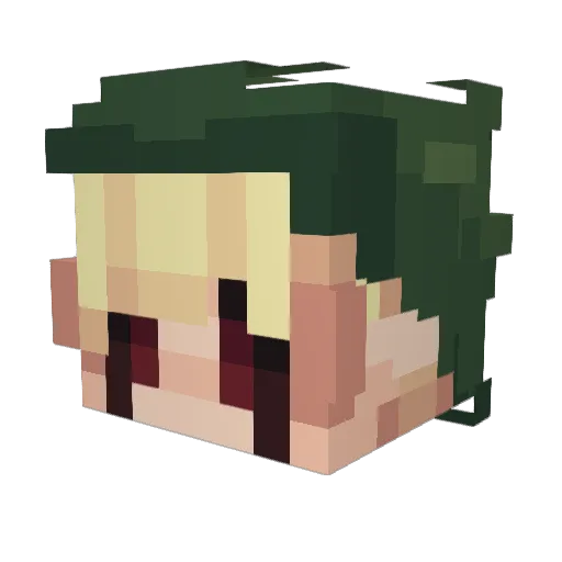 1emonsharks Minecraft avatar head, 3D render