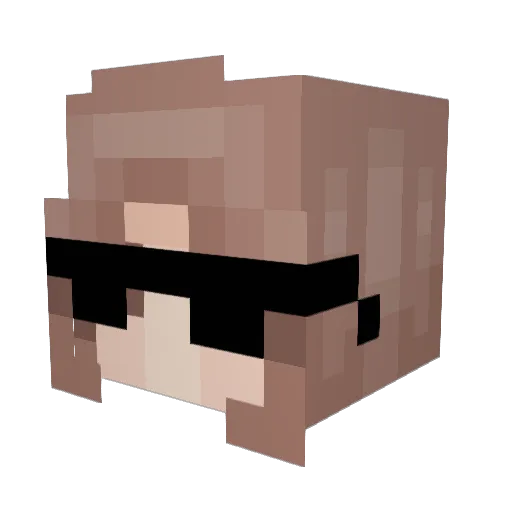1eonna Minecraft avatar head, 3D render