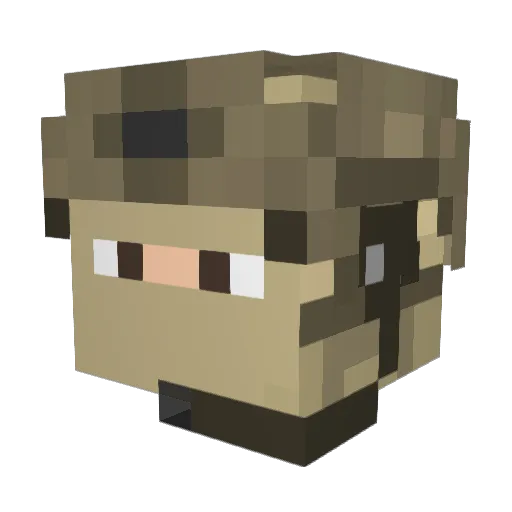 1er_RPIMa Minecraft avatar head, 3D render
