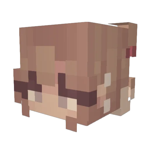 1f7 Minecraft avatar head, 3D render