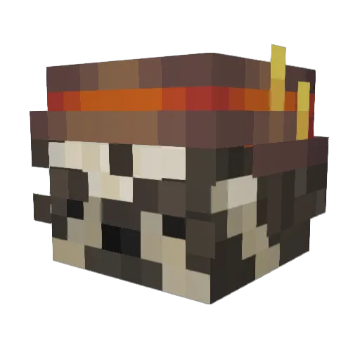 1fauler Minecraft avatar head, 3D render
