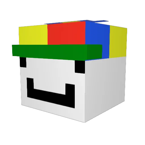 1fire_ball1 Minecraft avatar head, 3D render