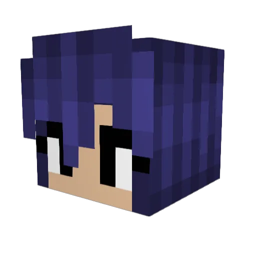 1formad Minecraft avatar head, 3D render