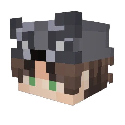1fr1x Minecraft avatar head, 3D render