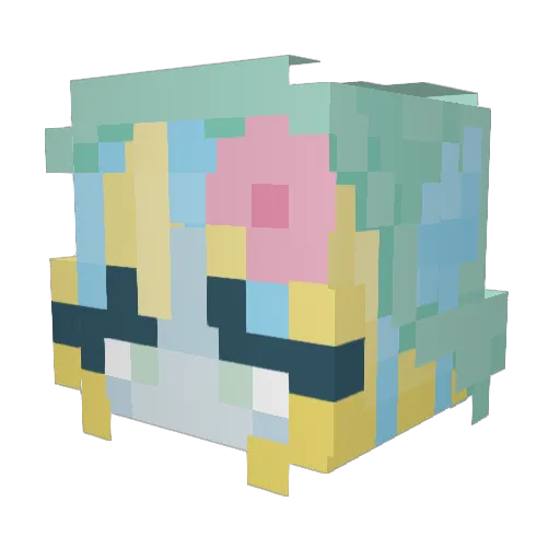 1froggy Minecraft avatar head, 3D render