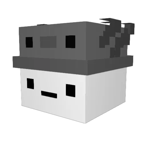 1gabx_ Minecraft avatar head, 3D render