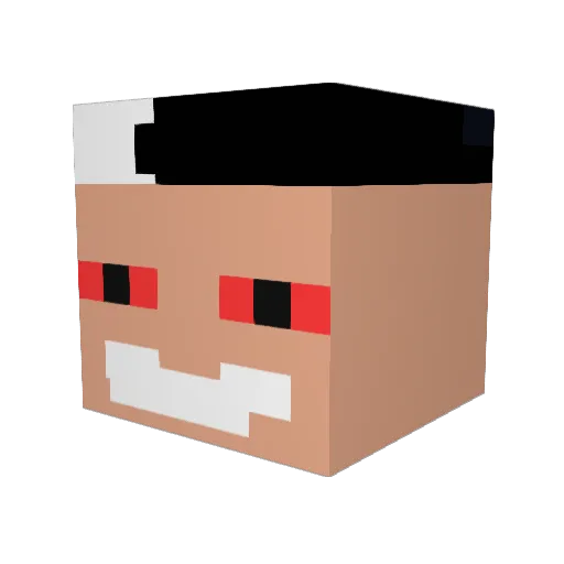1gdeice Minecraft avatar head, 3D render