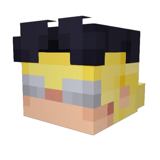 1gig Minecraft avatar head, 3D render