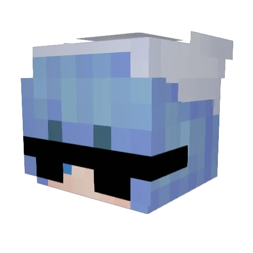 1gills Minecraft avatar head, 3D render